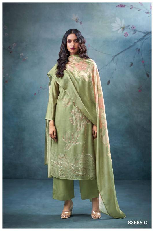 Ganga qirat 3665 Wholesale dress materials for boutique