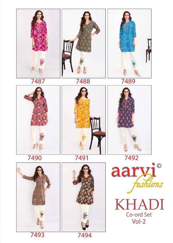 Aarvi khadi vol-2 Kurti manufacturers in India