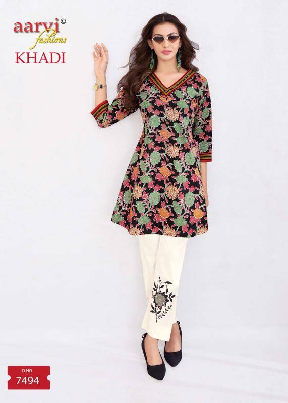 Aarvi khadi vol-2 Kurti manufacturers in India