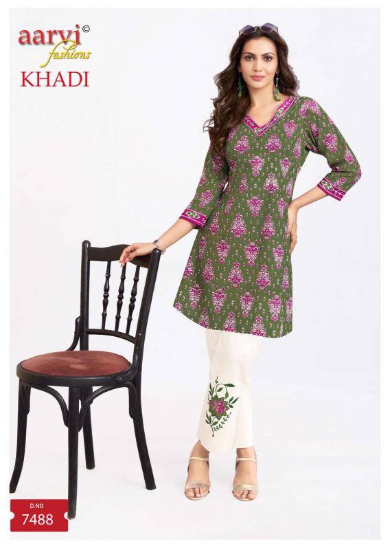 Aarvi khadi vol-2 Kurti manufacturers in India
