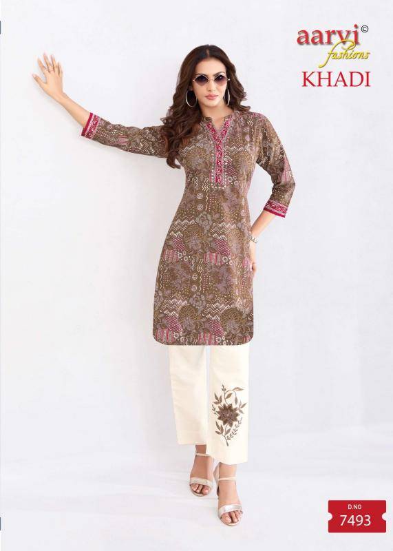 Aarvi khadi vol-2 Kurti manufacturers in India