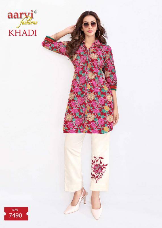 Aarvi khadi vol-2 Kurti manufacturers in India
