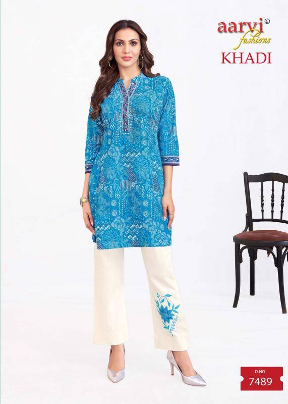 Aarvi khadi vol-2 Kurti manufacturers in India