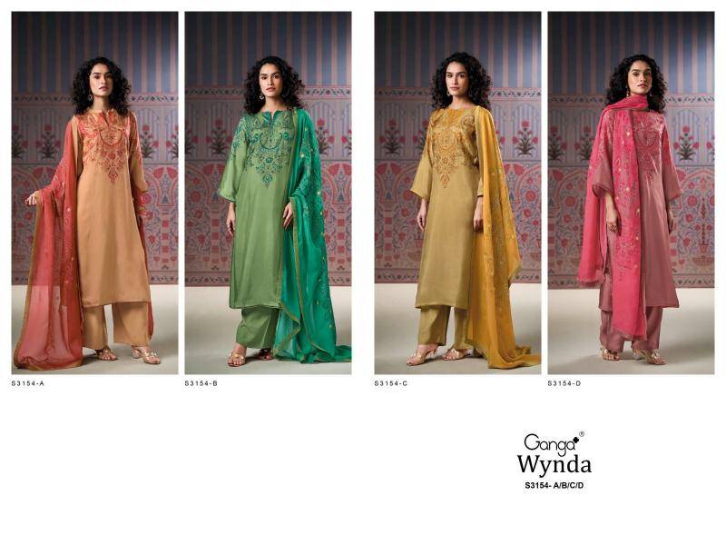 Ganga wynda 3154 Wholesale dress material in Bangalore