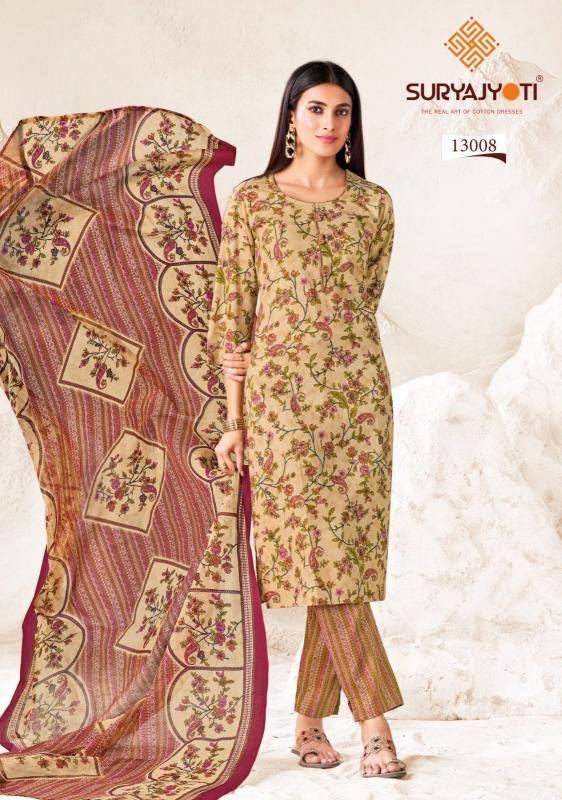 Suryajyoti preyasi vol-13  Designer dress materials wholesale