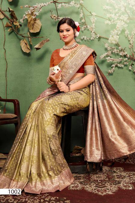 Saroj kavisha tissue sarovski 4 Saree wholesalers in India