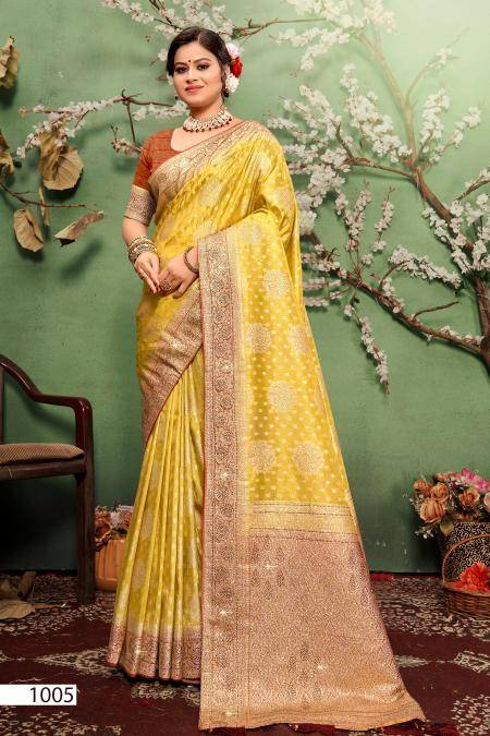 Saroj kavisha tissue sarovski 4 Saree wholesalers in India