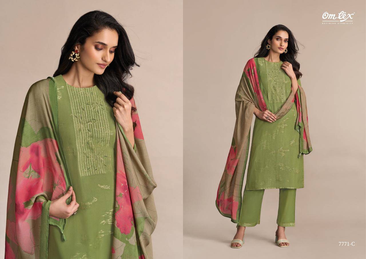 Omtex jhilmil Indian dress materials wholesale