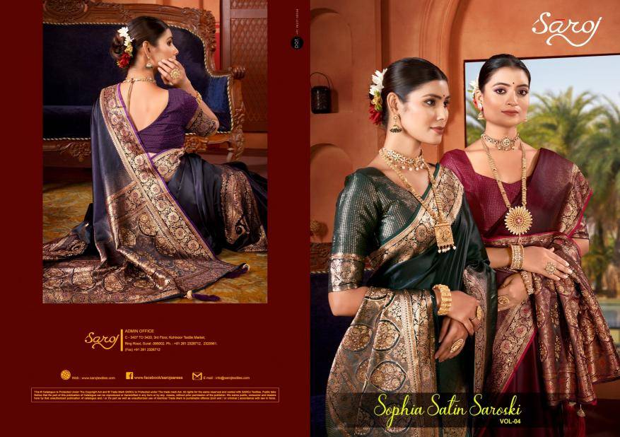 Saroj sophia satin saroski 4 Saree vendors