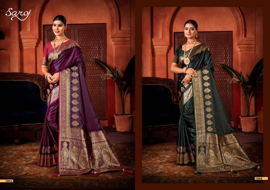 Saroj sophia satin saroski 3 Bridal saree wholesalers
