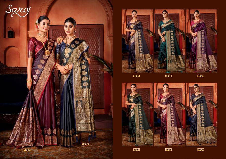 Saroj sophia satin saroski 3 Bridal saree wholesalers