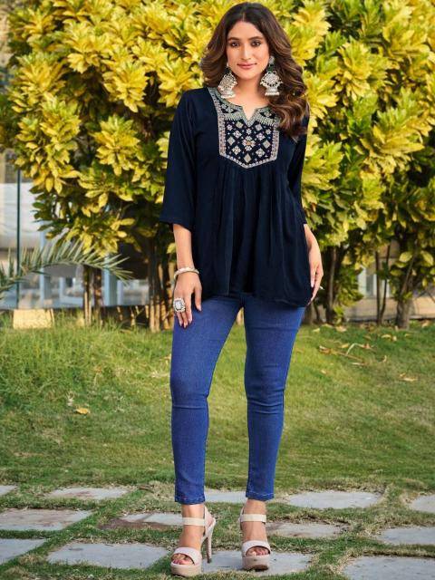 Shorya rayon office wear Fancy kurtis wholesale in Ahmedabad