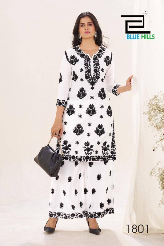 Blue hills black and white vol 18 Kurti wholesale market in Surat