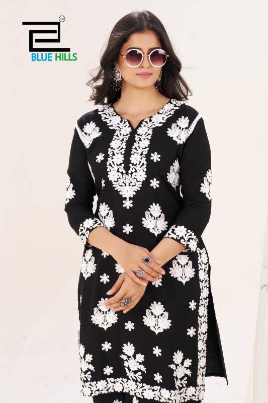 Blue hills black and white vol 18 Kurti wholesale market in Surat
