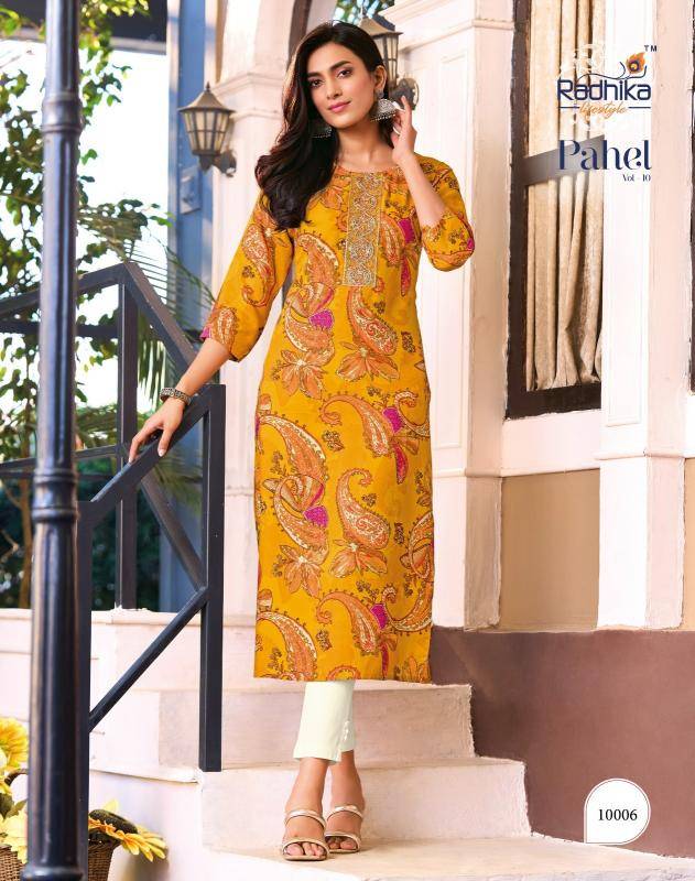 Radhika pahel vol-10 wholesale kurti manufacturers in surat
