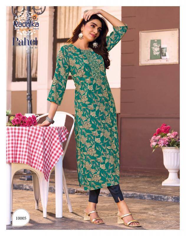 Radhika pahel vol-10 wholesale kurti manufacturers in surat