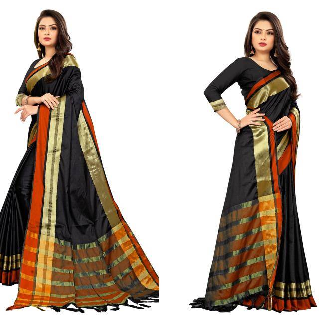 GC aura cotton silk best wholesale saree market in surat