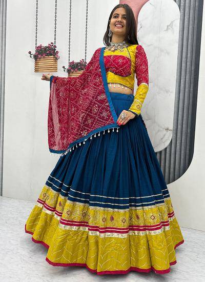 Multi Color Rayon Cotton Sequin Work 045 wholesale lehenga with price