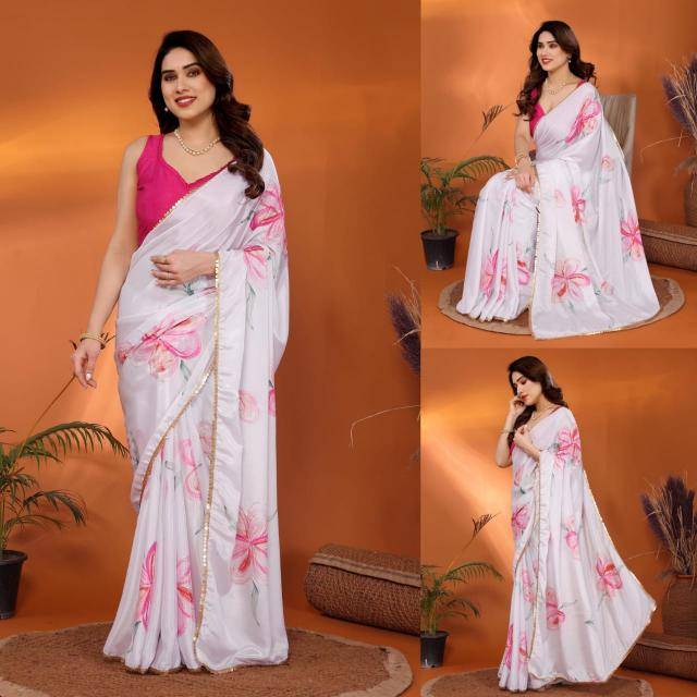 GC soft chinon shiffon silk Wholesale saree market in Gujarat
