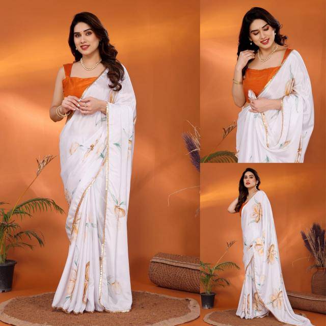 GC soft chinon shiffon silk Wholesale saree market in Gujarat