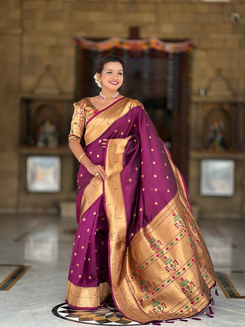 Anupama raffel paithani soft silk Latest saree designs in Surat