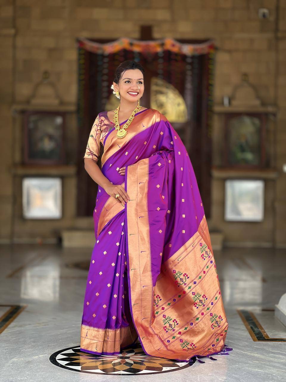 Anupama raffel paithani soft silk Latest saree designs in Surat