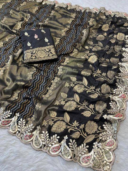 Akshara tissue russian silk Saree market Kolkata