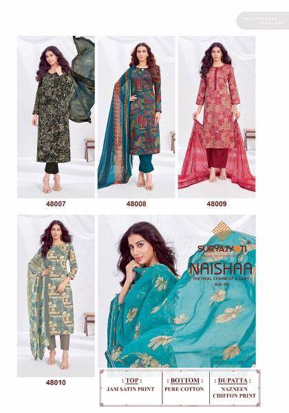 Suryajyoti naisha vol-48 Designer dress materials online