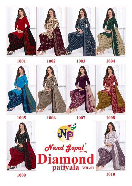 Ng diamond patiyala vol-1 Affordable dress materials in Gujarat