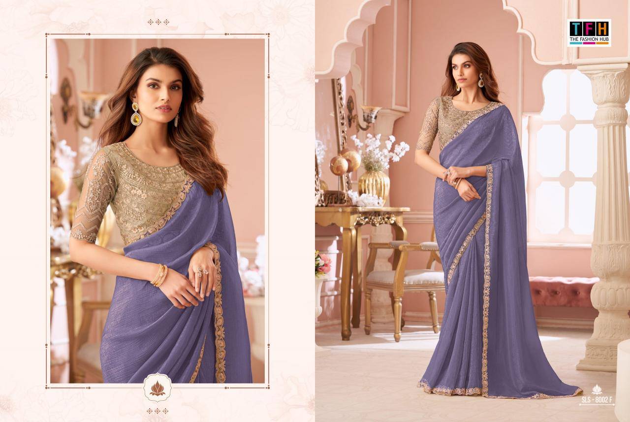 TFH salsa style georgette Designer saree wholesale market