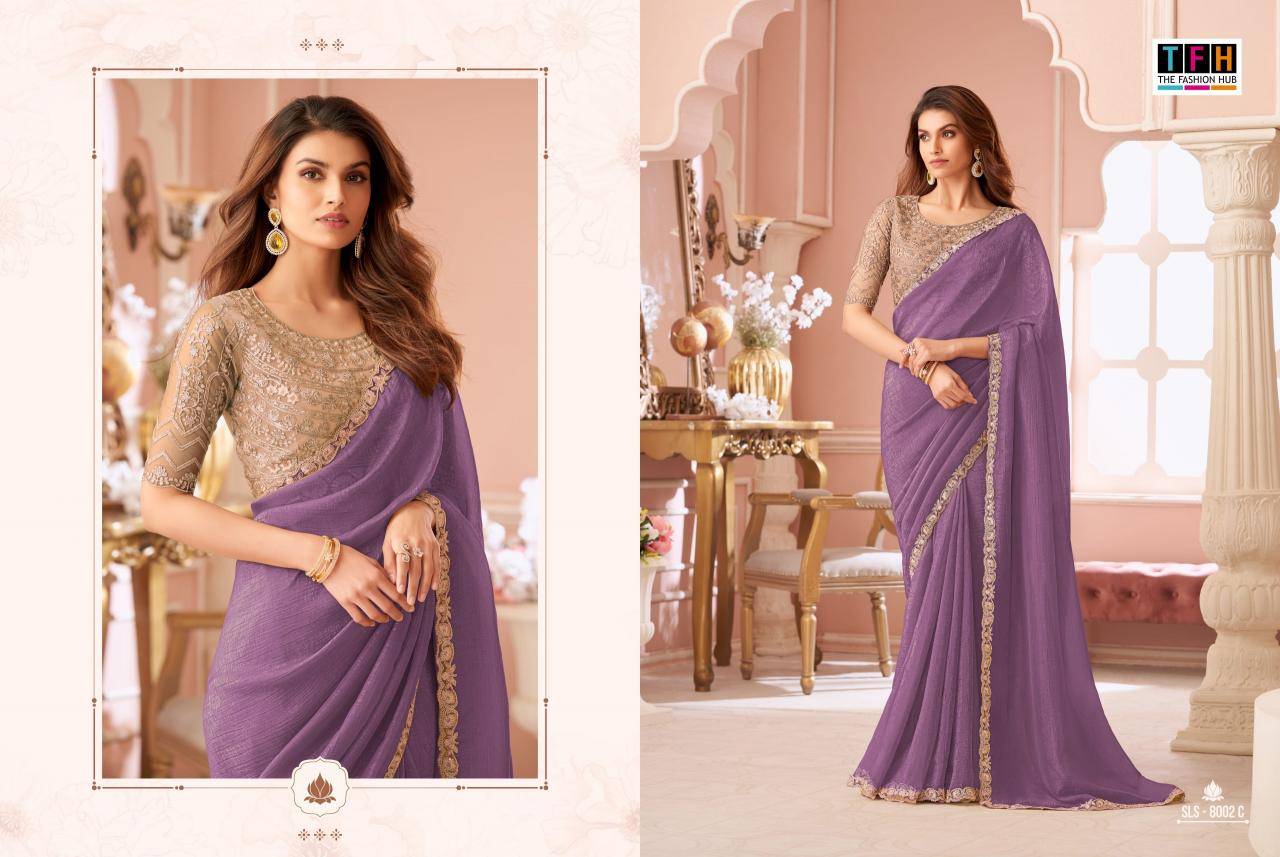 TFH salsa style georgette Designer saree wholesale market
