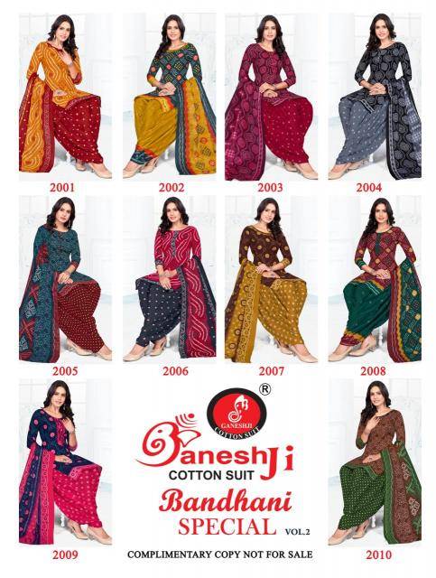 Ganeshji bandhani special vol-2 Affordable dress materials in Gujarat