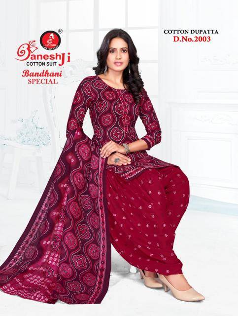 Ganeshji bandhani special vol-2 Affordable dress materials in Gujarat