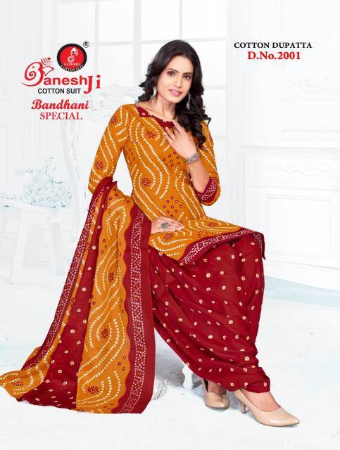 Ganeshji bandhani special vol-2 Affordable dress materials in Gujarat