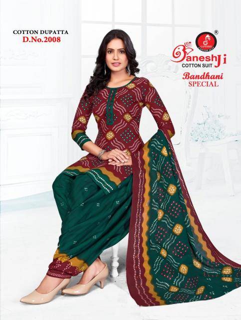 Ganeshji bandhani special vol-2 Affordable dress materials in Gujarat