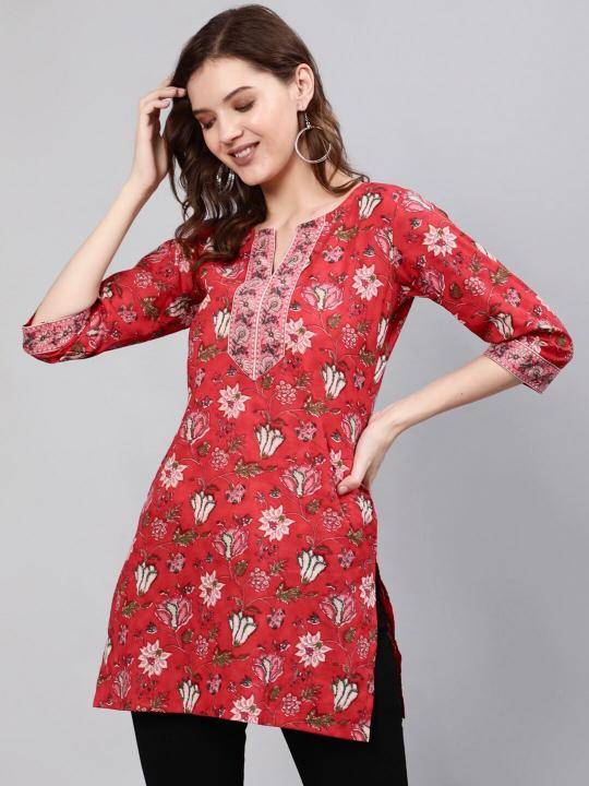 Shorya cotton printed short top  Wholesale cotton kurtis in India