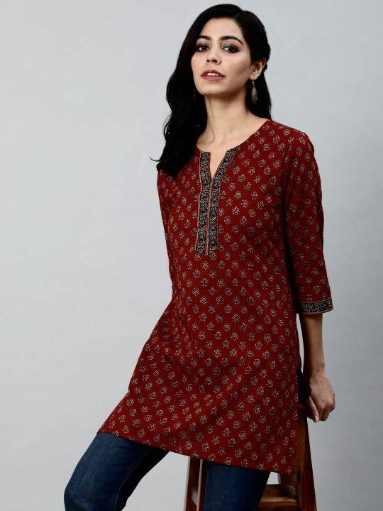 Shorya cotton printed short top  Wholesale cotton kurtis in India