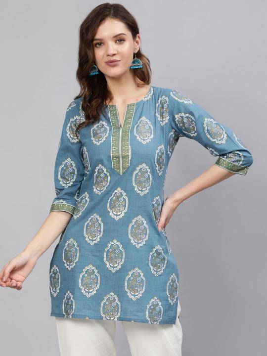 Shorya cotton printed short top  Wholesale cotton kurtis in India