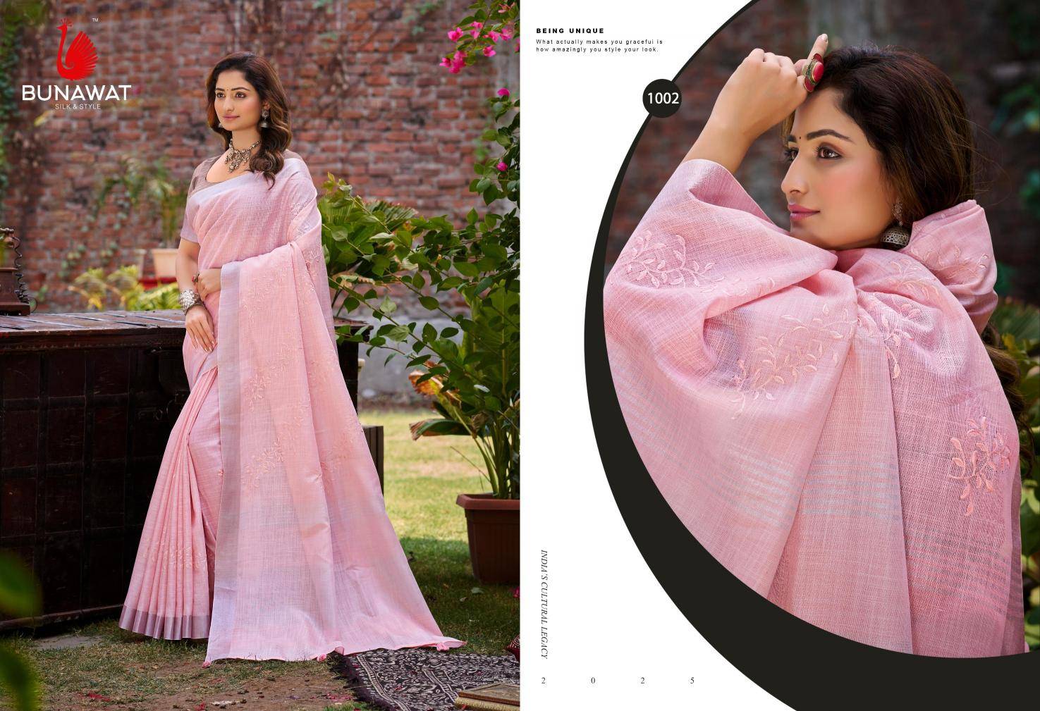 BUNAWAT - Lotus Linen Wholesale saree catalog