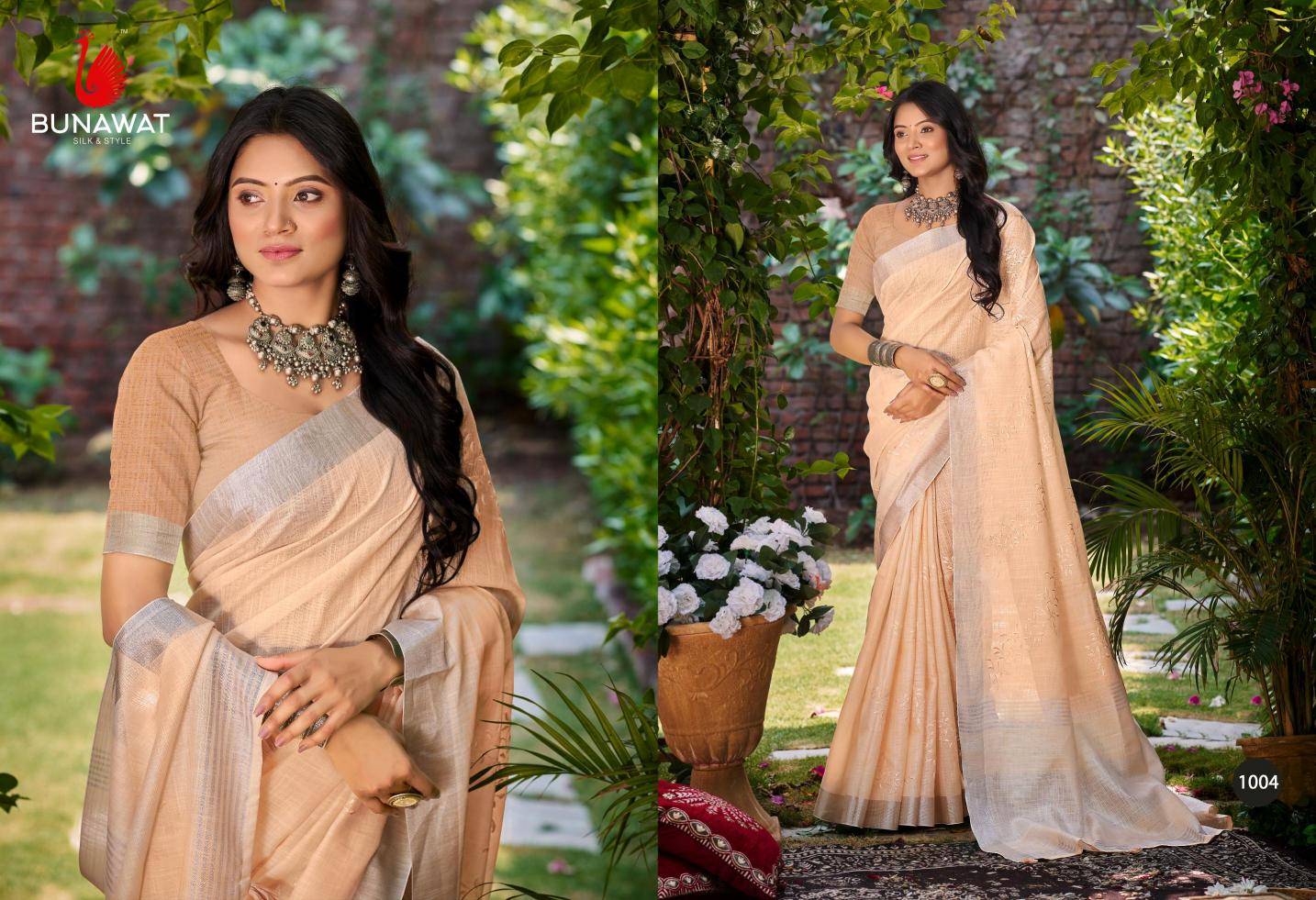 BUNAWAT - Lotus Linen Wholesale saree catalog