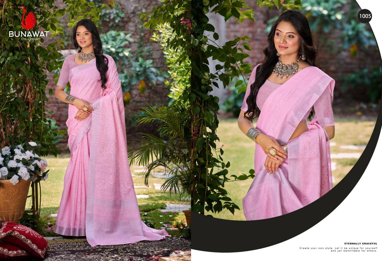 BUNAWAT - Lotus Linen Wholesale saree catalog