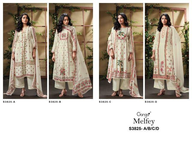 Ganga melfey 3825 Dress material manufacturers in Ahmedabad