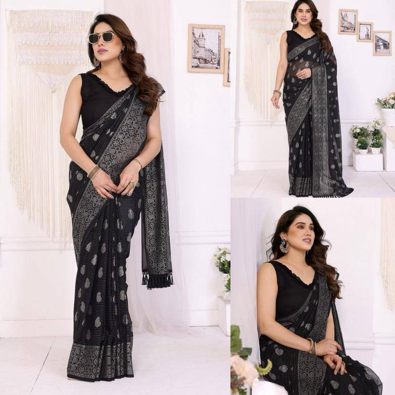 GC soft georgette Party wear sarees wholesale