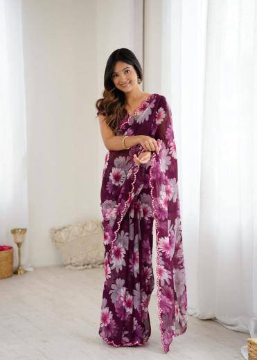 GC soft georgette silk Saree manufacturers in Surat