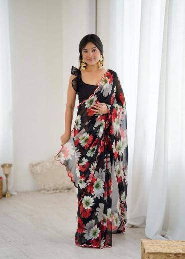 GC soft georgette silk Saree manufacturers in Surat