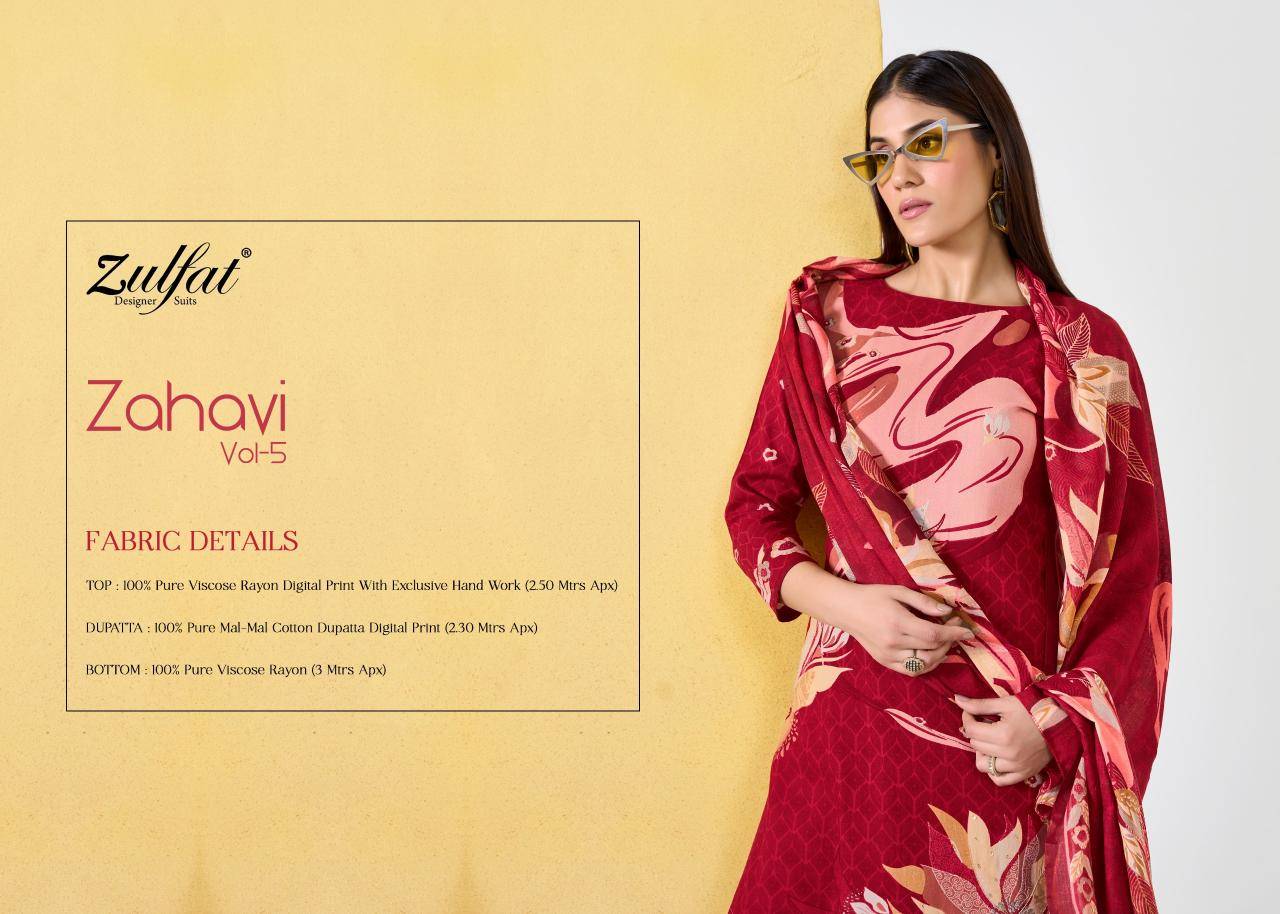 Zulfat zahavi vol 5 Wholesale dress material market