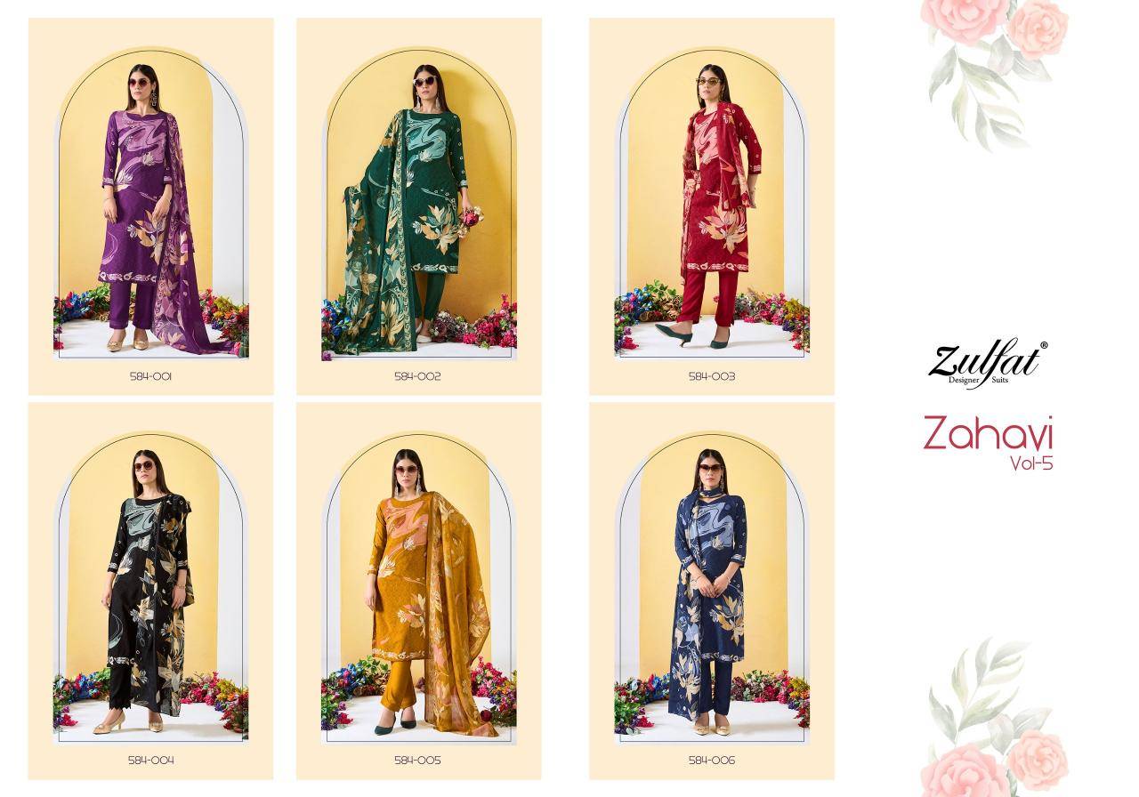 Zulfat zahavi vol 5 Wholesale dress material market