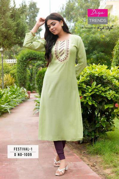 Diya trends roman silk vol 1 Kurti Wholesalers in India
