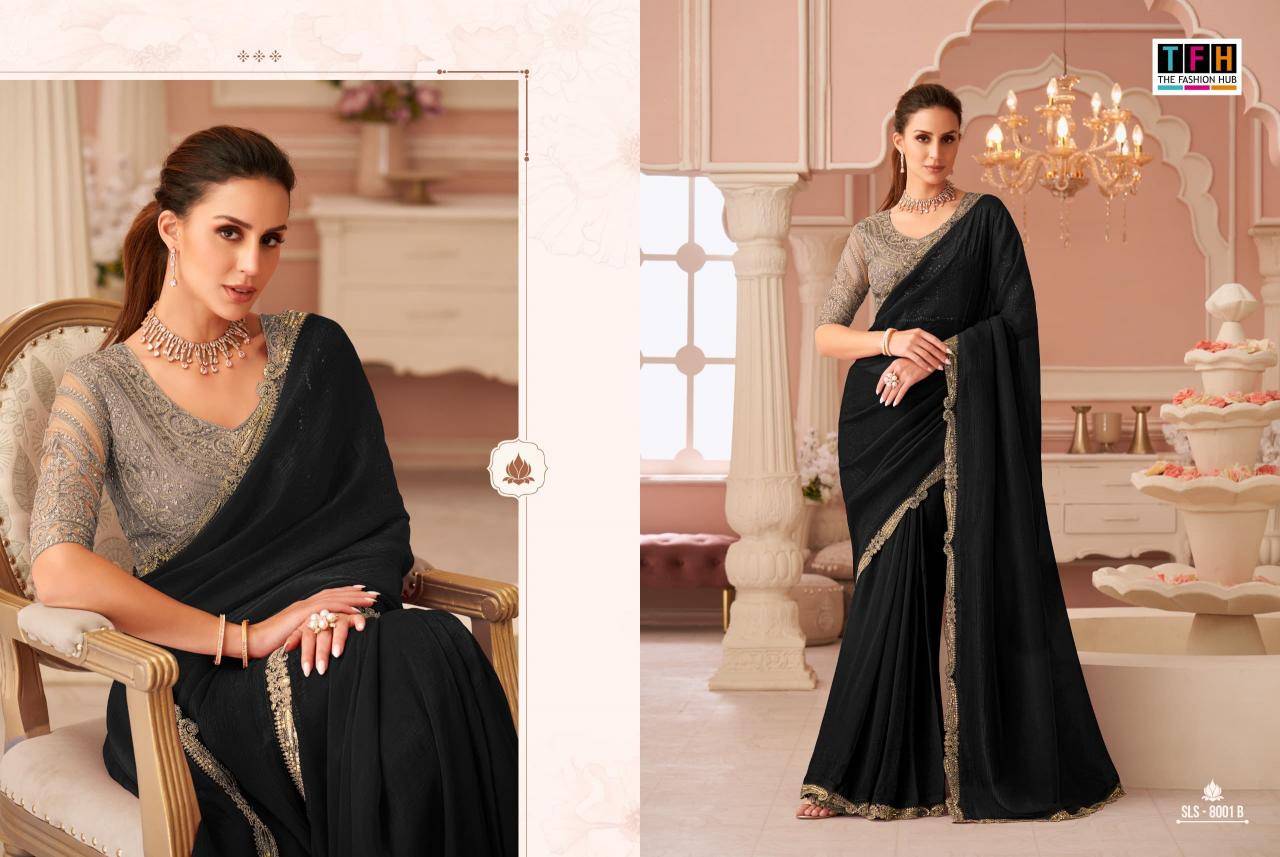 Shorya TFH salsa style d.no 8001 Wholesale saree market in Surat