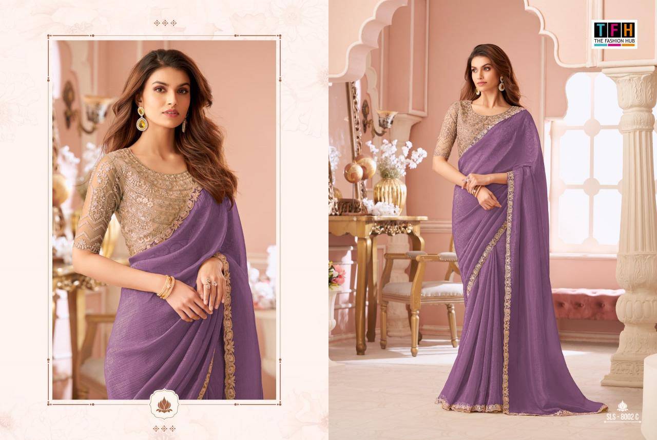 Shorya TFH salsa style d.no 8002 Sarees wholesale business in India
